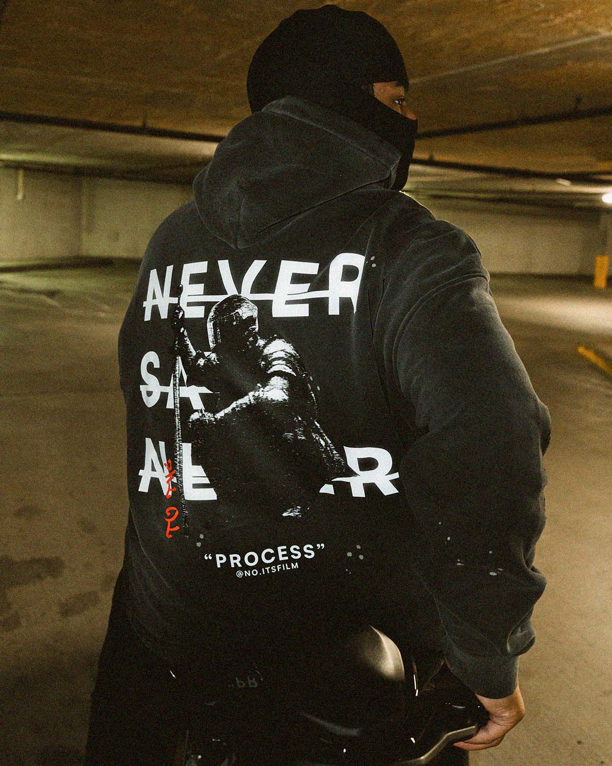 "Film" Never Say Never to the Process Hoodie